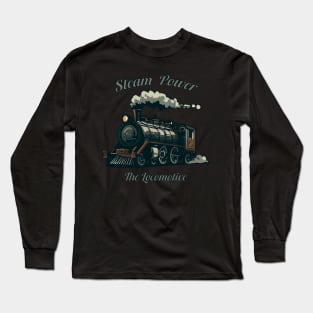 Steam Power v2 | The Locomotif History Long Sleeve T-Shirt